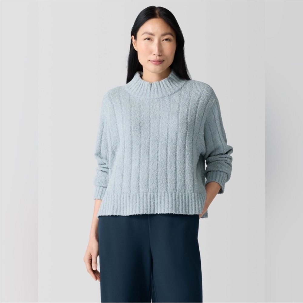 Eileen Fisher Soft Blue Turtleneck Sweater